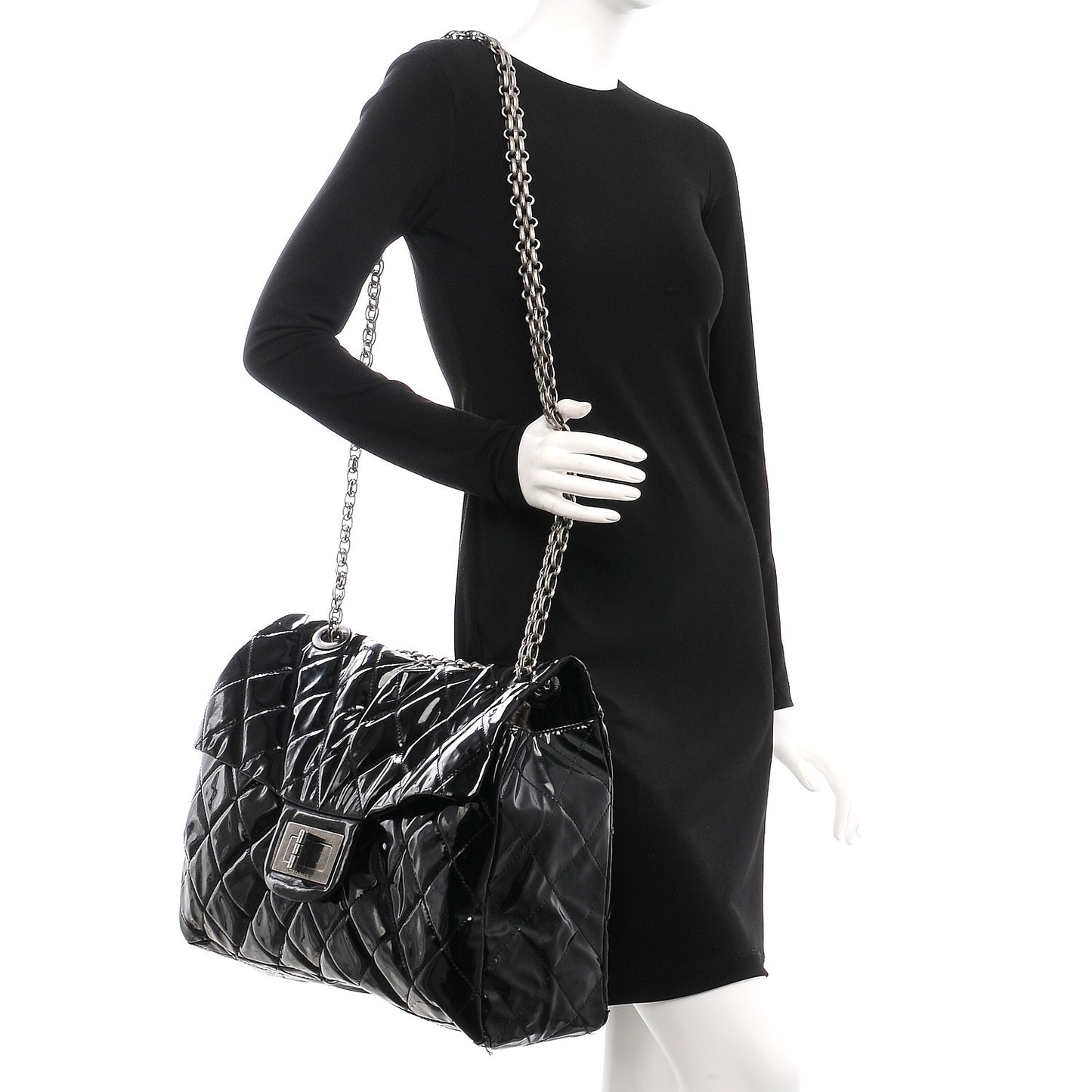 Vinyl Quilted XXL Reissue Flap Black