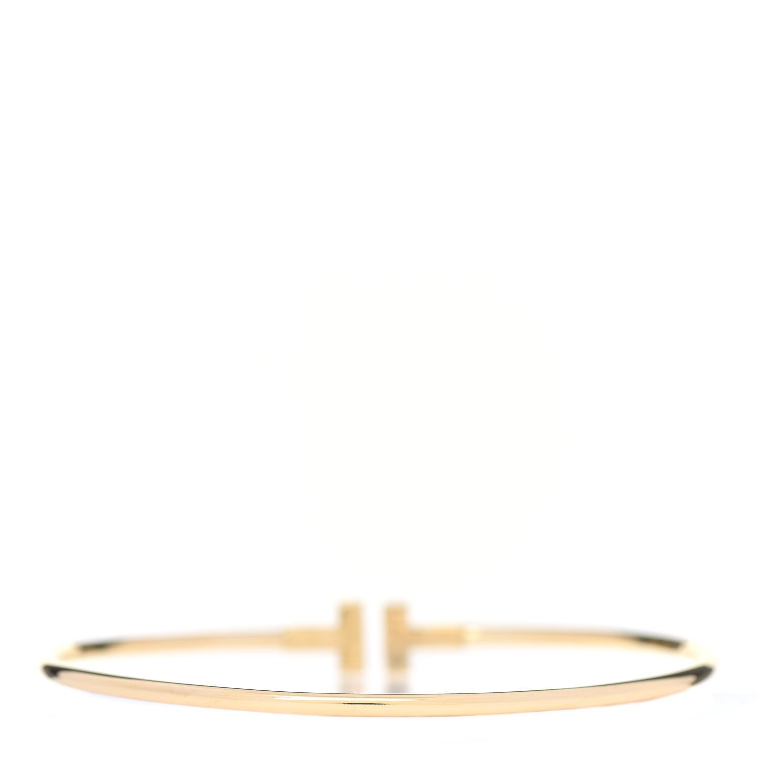 Tiffany 18K Yellow Gold Narrow T Wire Bracelet 3 of 4