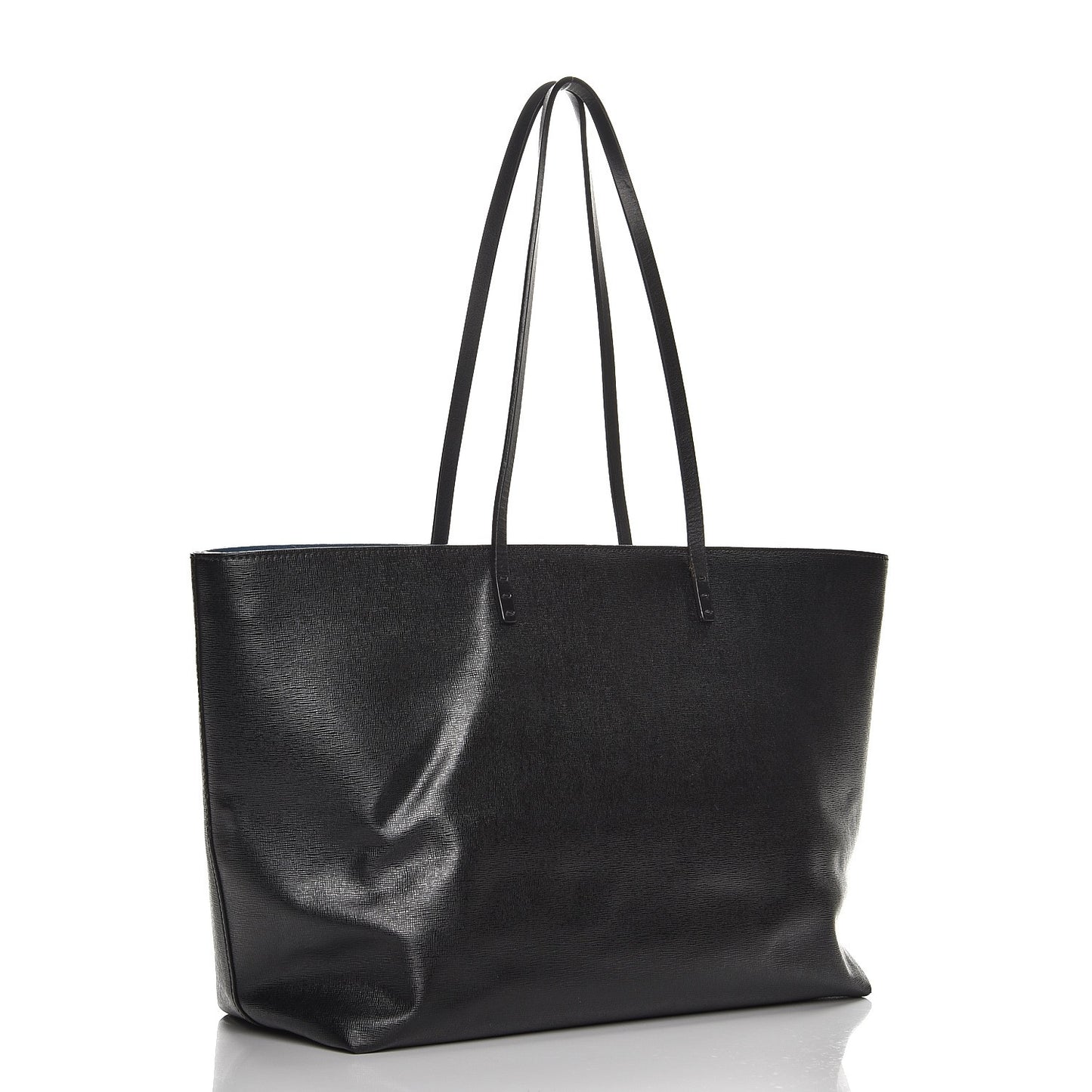 Vitello Elite Cuoio Monster Buggies Medium Roll Tote Black Multicolor Blue Cobalto