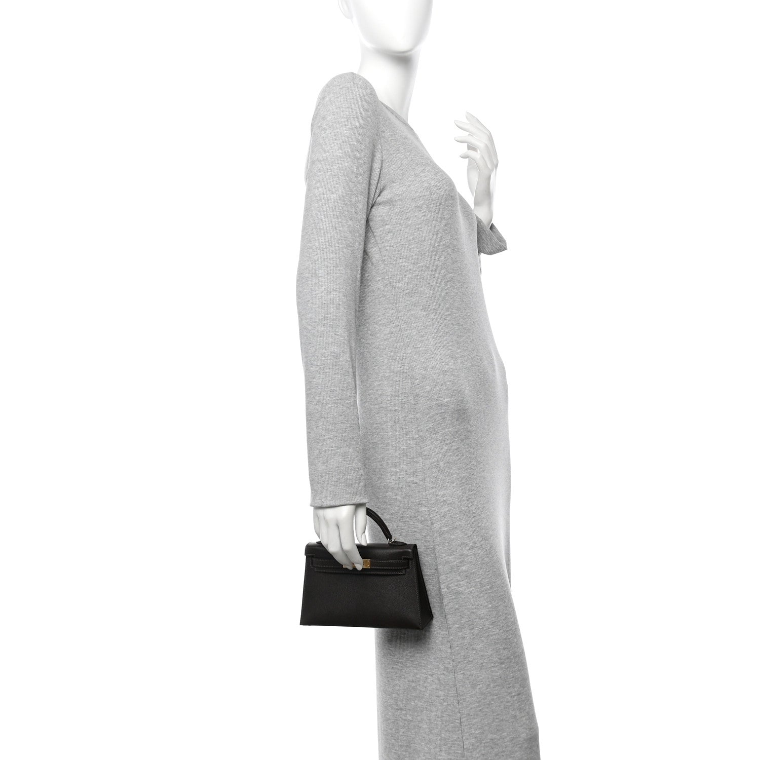 Hermes Madame Calfskin Mini Kelly Sellier 20 Bai Brun 2 of 10