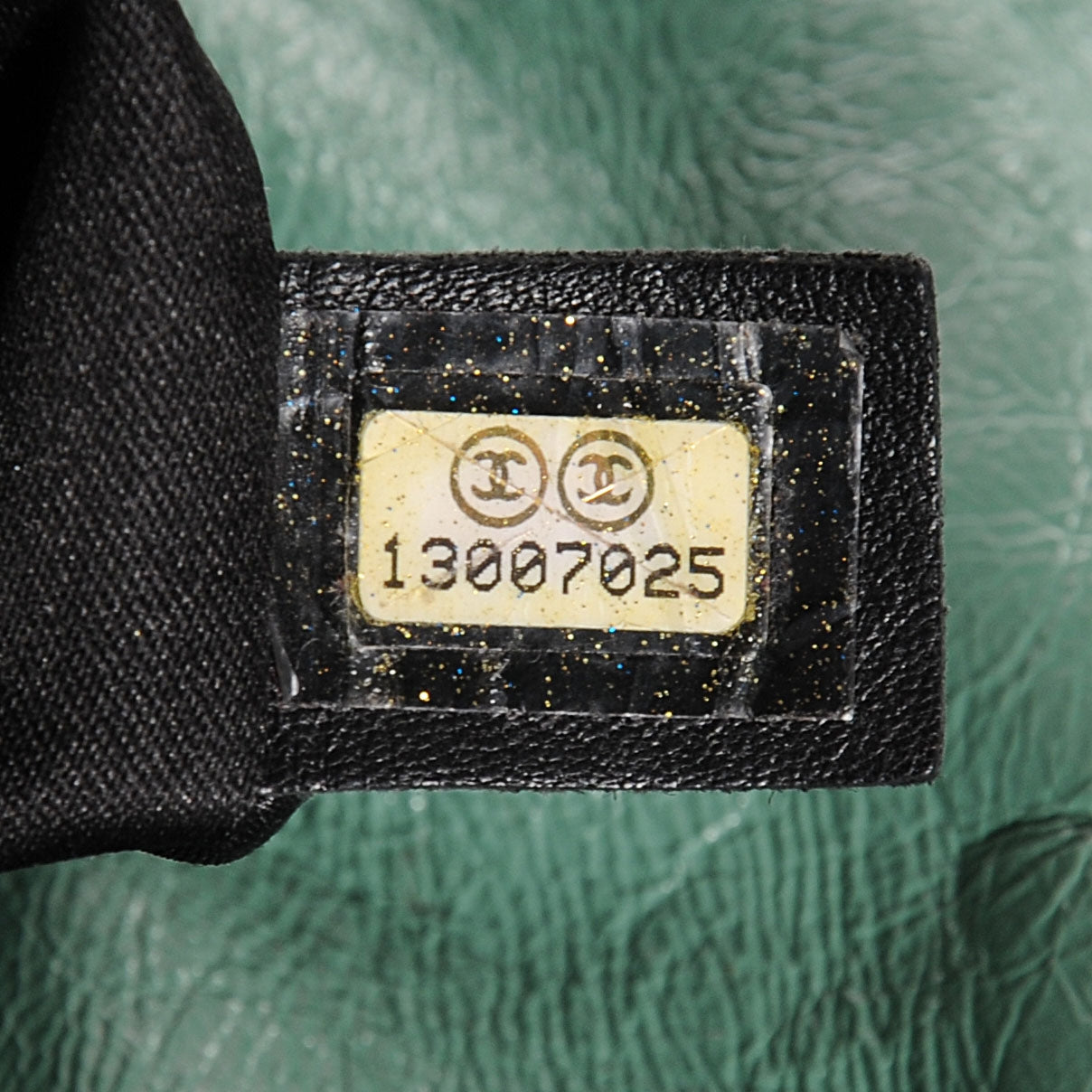 Glazed Calfskin Twisted Maxi Flap Green