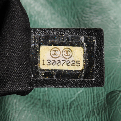 Chanel Glazed Calfskin Twisted Maxi Flap Green 7 of 8