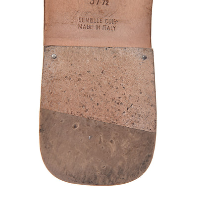 Hermes Box Calfskin Oran Sandals 37.5 Gold 11 of 14