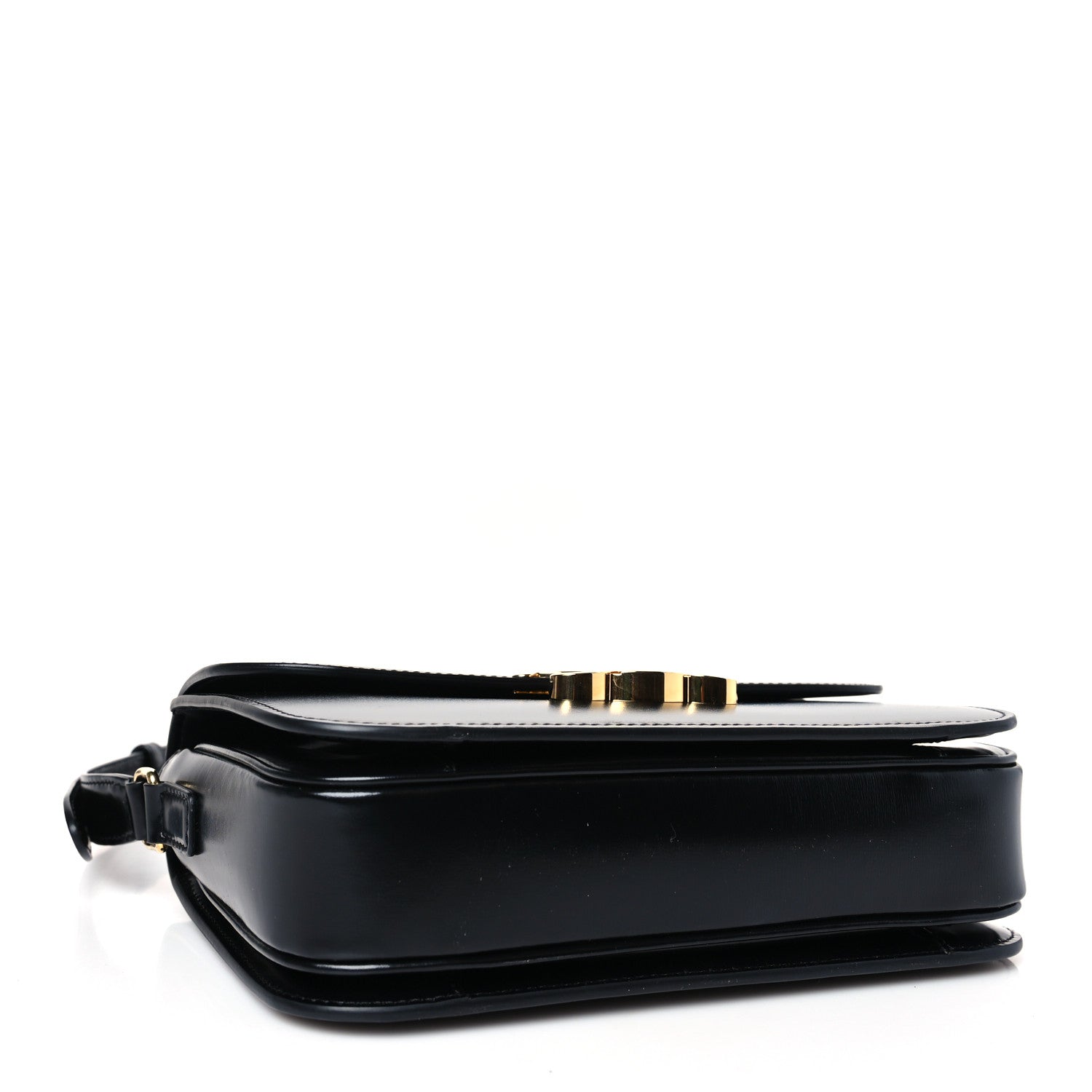 Celine Shiny Calfskin Medium Triomphe Black 4 of 9