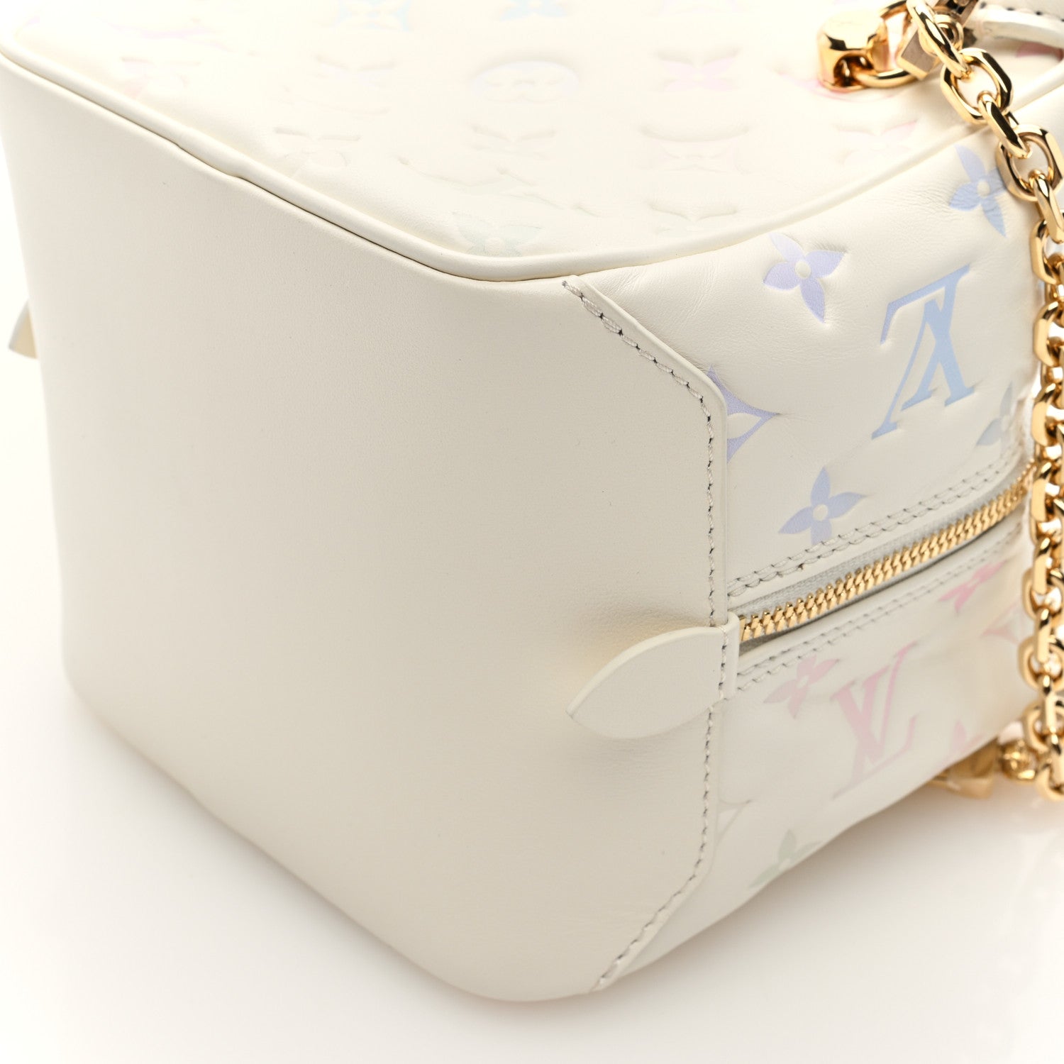 Louis Vuitton Lambskin Embossed Monogram New Square Bag Quartz Multicolor 9 of 9