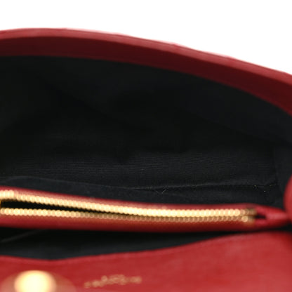 Saint Laurent Sheepskin Matelasse Chevron Monogram Medium College Bag Opyum Red 5 of 11