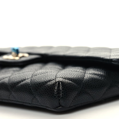Chanel Caviar Quilted Flap Clutch Black 10 of 10