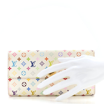 Louis Vuitton Monogram Multicolor Sarah Wallet White Grenade 2 of 13