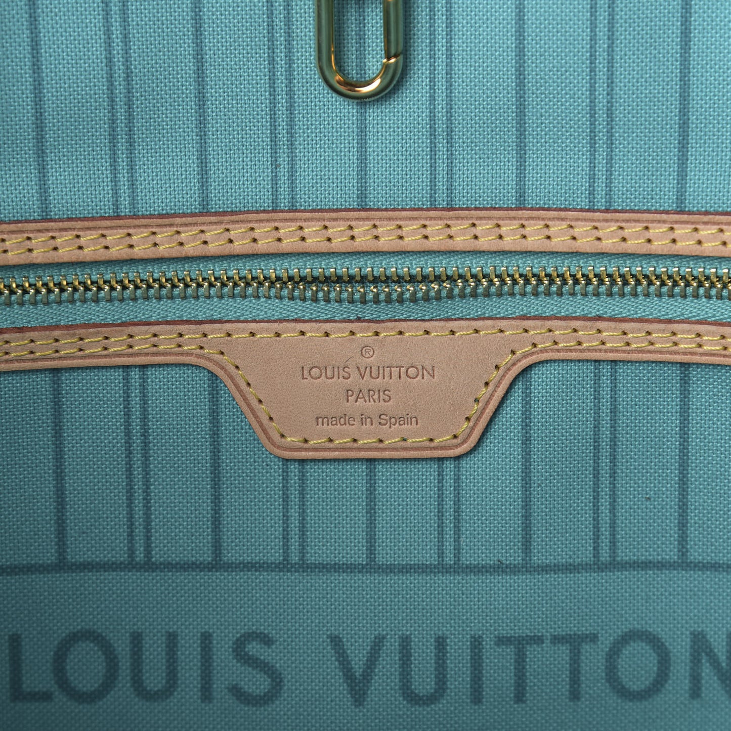Monogram V Neverfull MM Turquoise