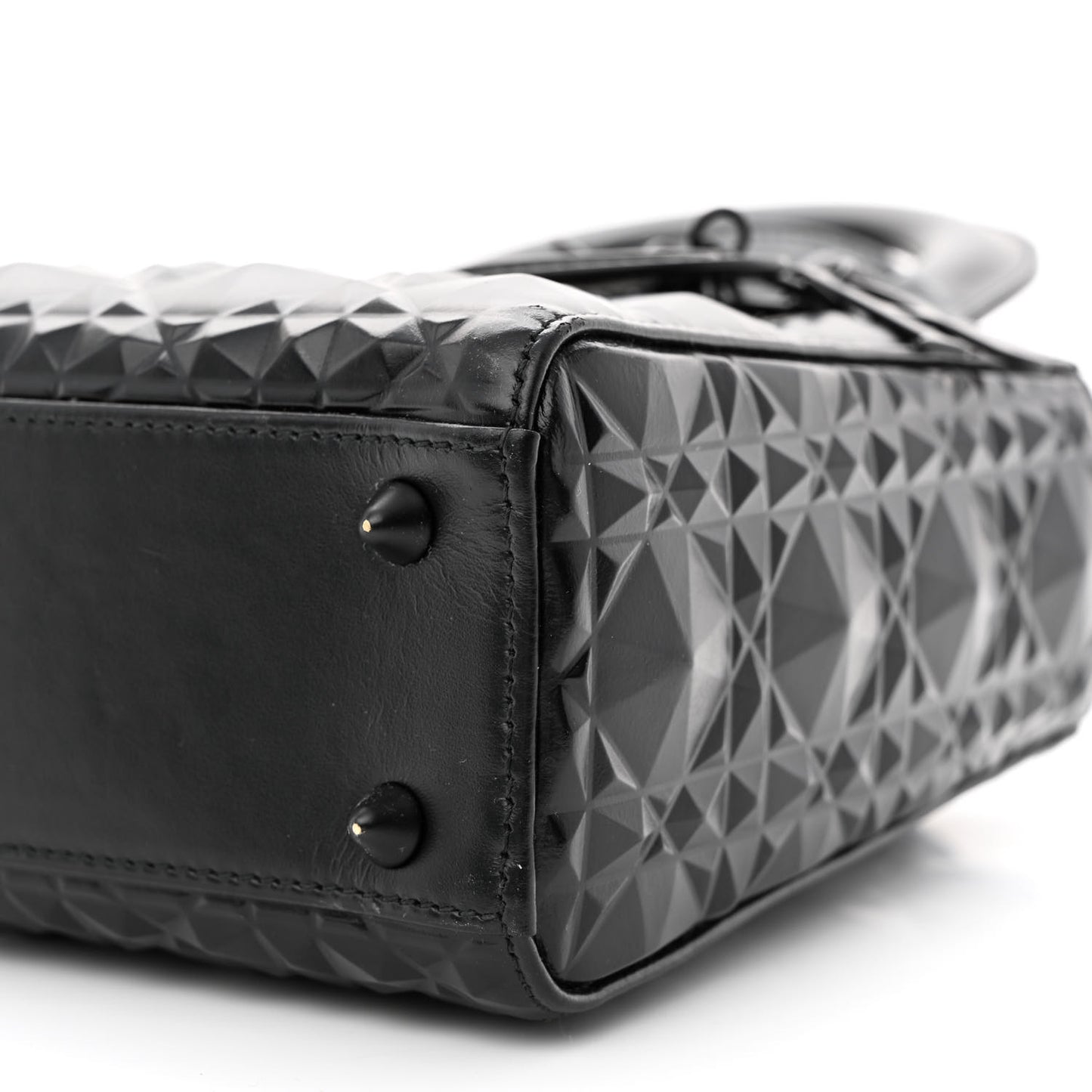 Calfskin Cannage Diamond My ABCDior Lady Dior Black