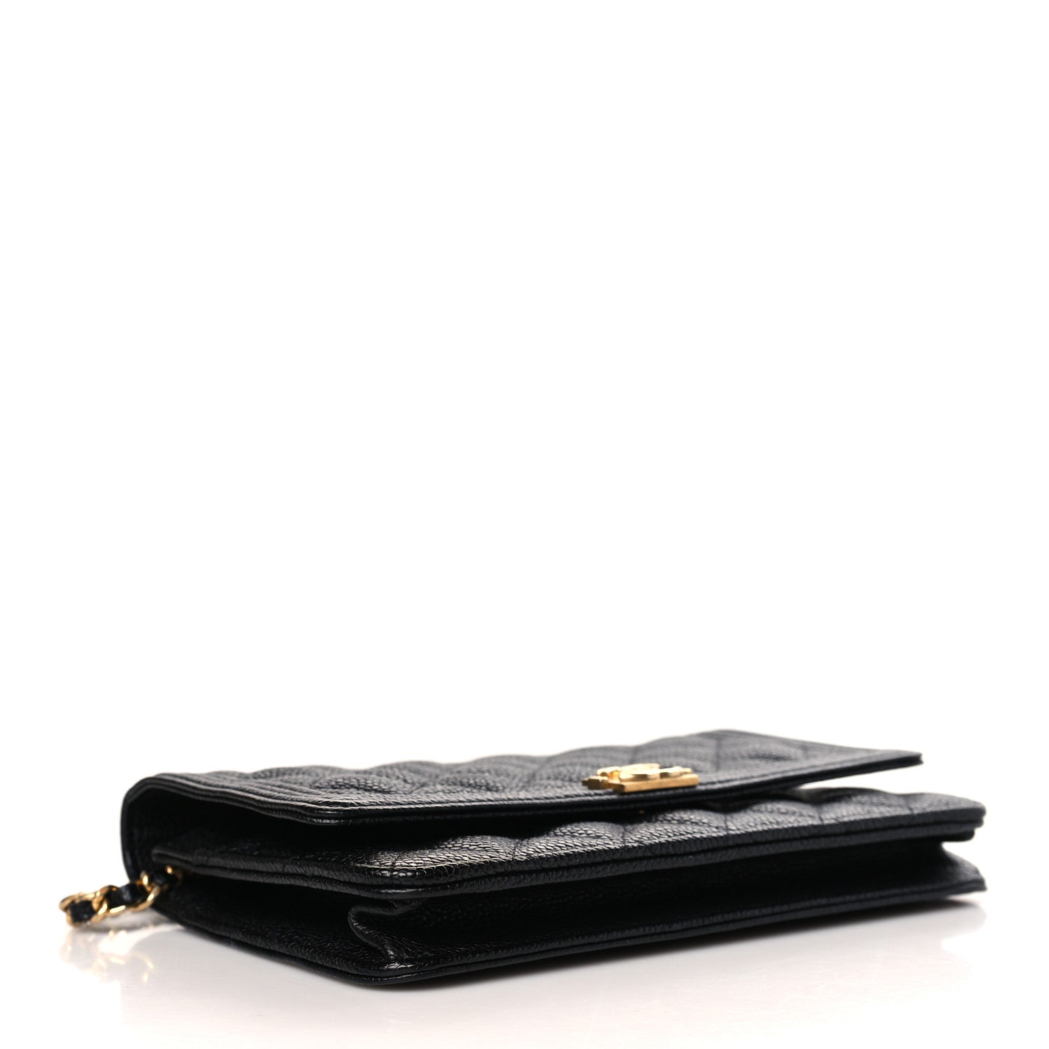 Chanel Caviar Quilted Boy Wallet On Chain WOC Black 4 of 11