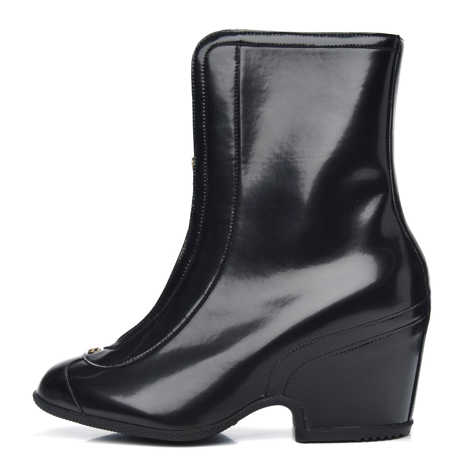 Gucci Coated Fabric Kitt Wellie Boots 39 Black 1 of 9