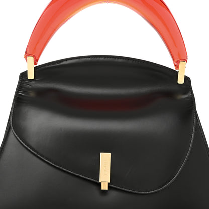 Salvatore Ferragamo Calfskin Prism Top Handle Bag Black 7 of 10