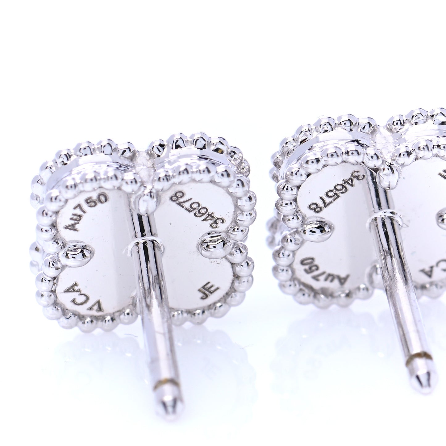 18K White Gold Turquoise Sweet Alhambra Earrings