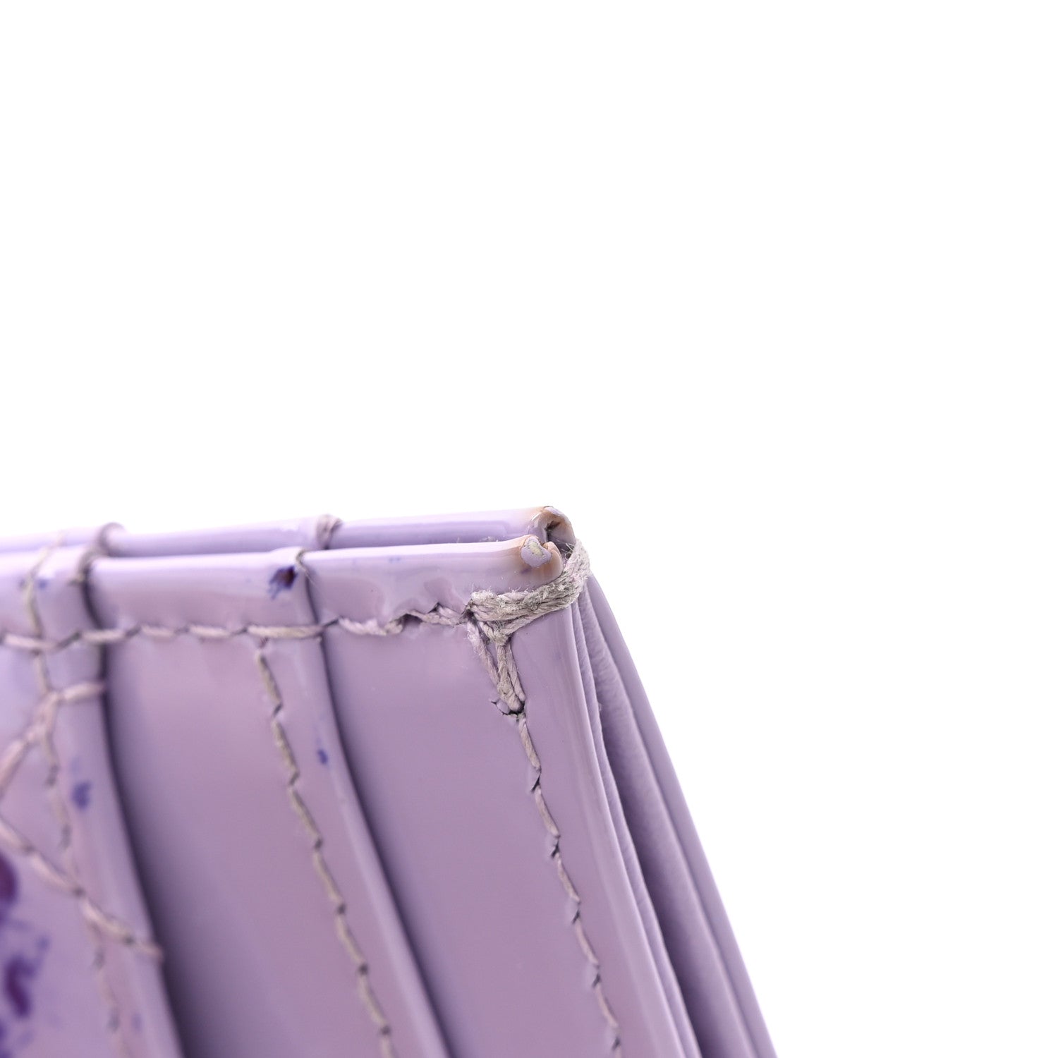 Christian Dior Patent Cannage Lady Dior Freesia Card Holder Lilac 9 of 10