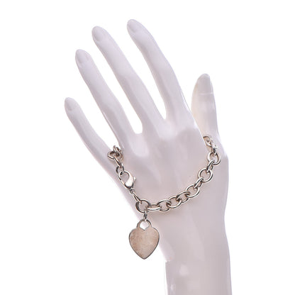 Tiffany Sterling Silver Heart Tag Charm Bracelet 2 of 8