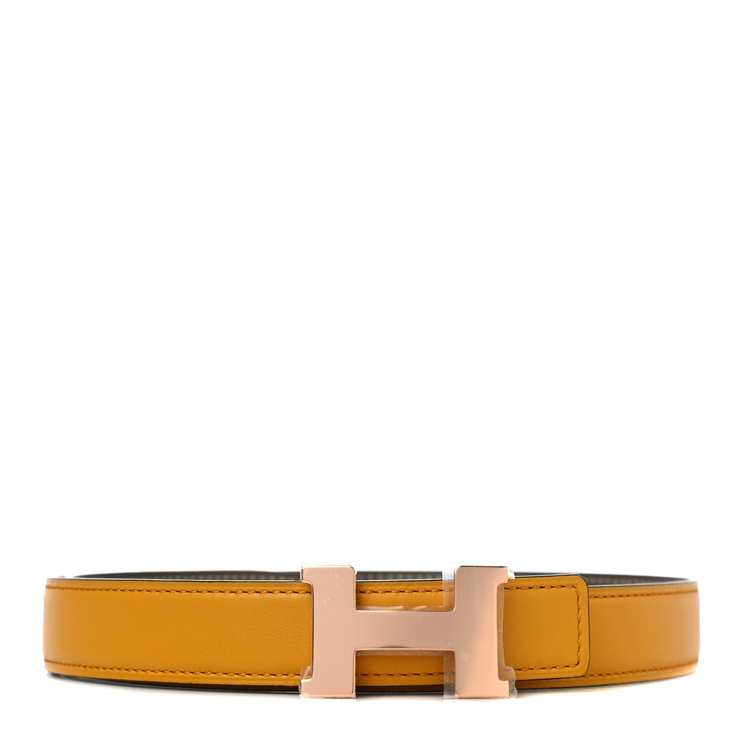 Epsom Swift 24mm H Belt 70 Etoupe Jaune Ambre