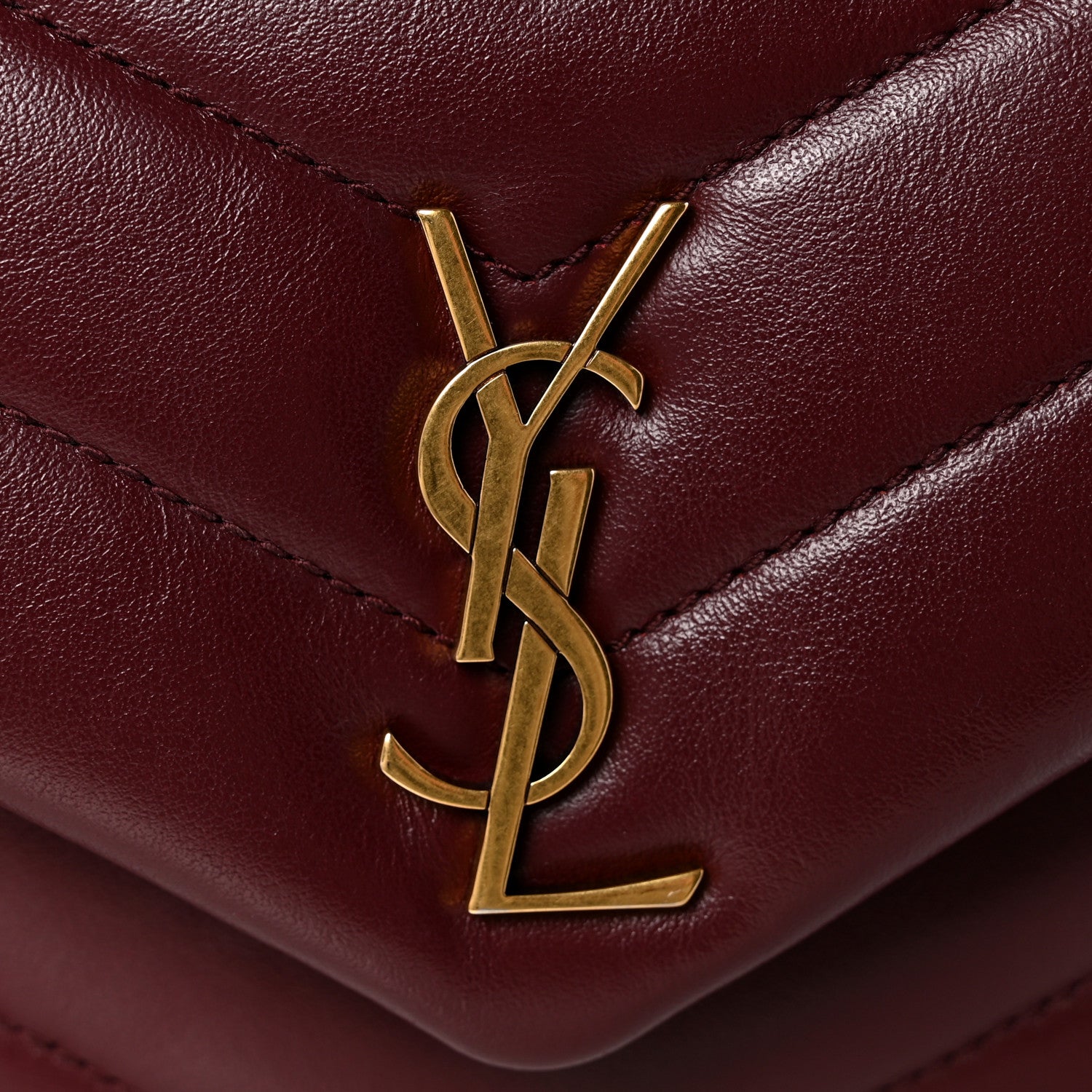 Saint Laurent Calfskin Y Quilted Monogram Toy Loulou Monogram Crossbody Bag Rouge Legion 11 of 12