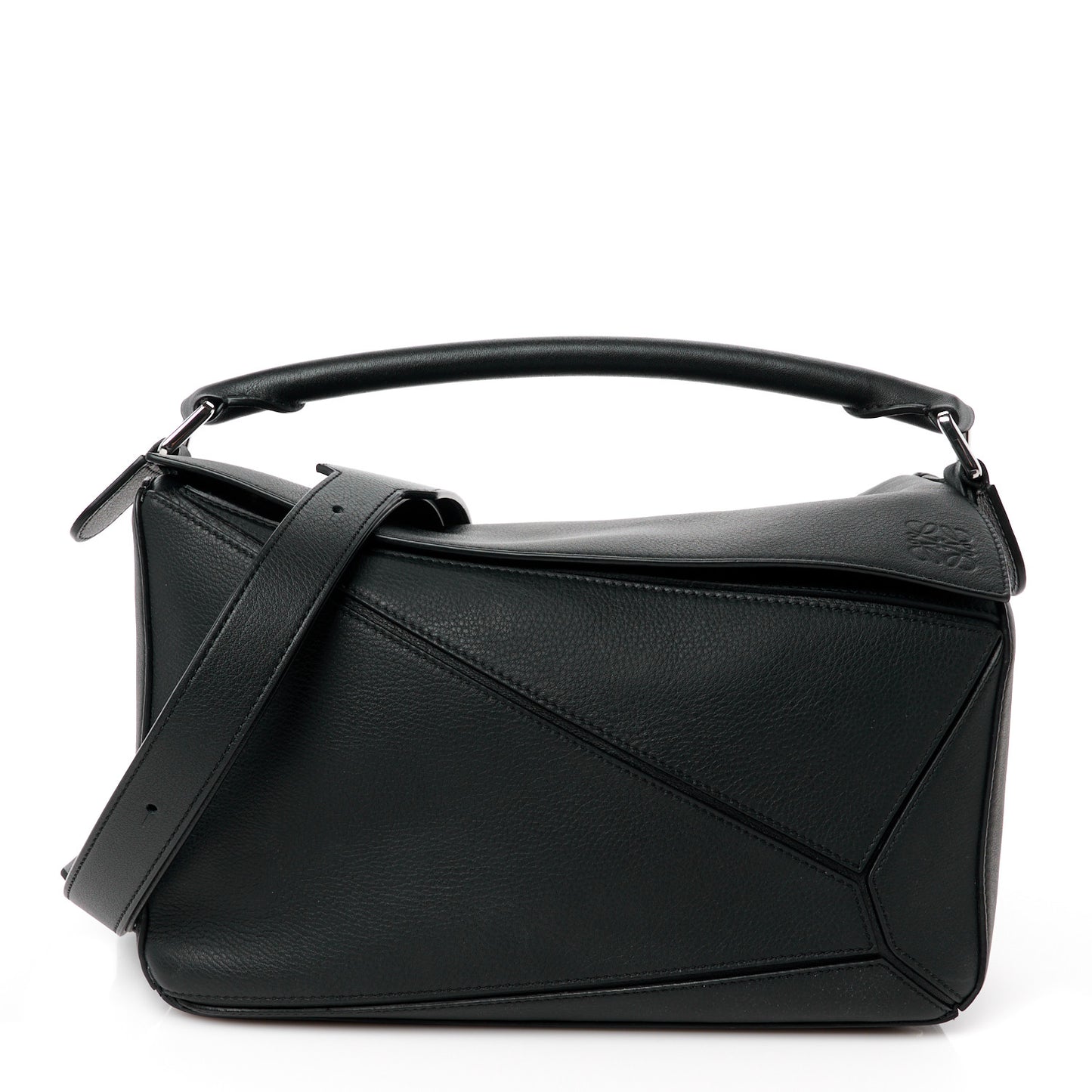 Calfskin Medium Puzzle Bag Black