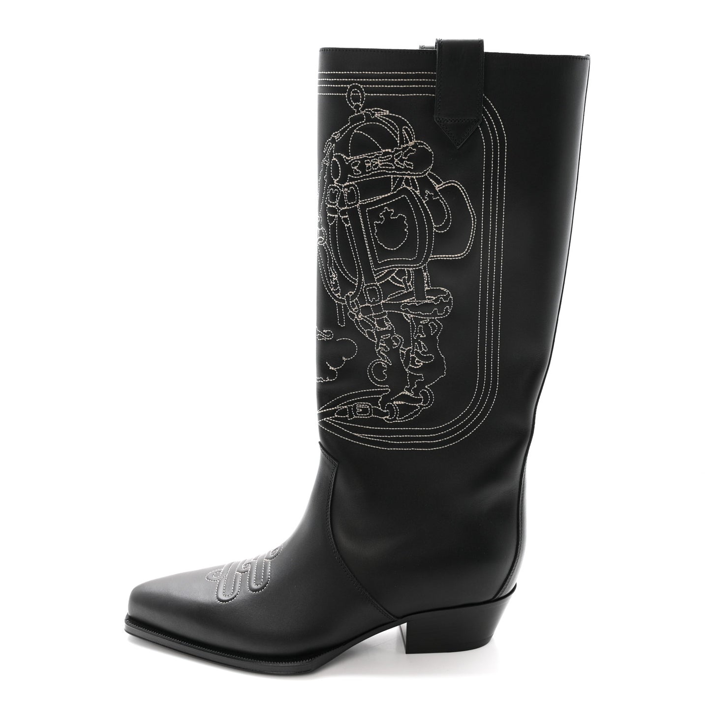 Calfskin Folk 35 Boots 39 Black