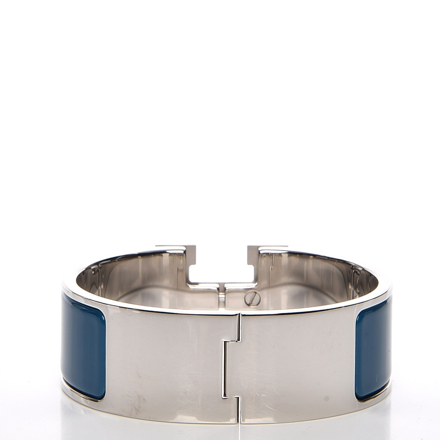 Hermes Enamel Wide Clic Clac H Bracelet PM Bleu Profond 3 of 5