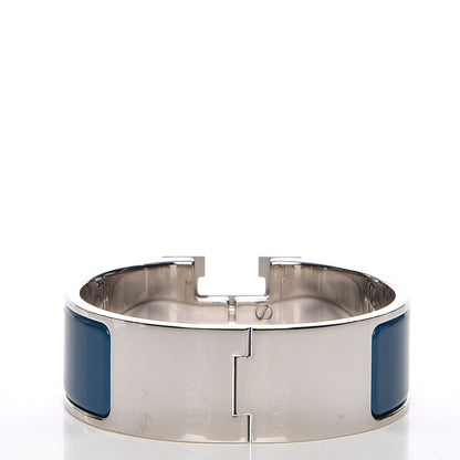 Hermes Enamel Wide Clic Clac H Bracelet PM Bleu Profond 3 of 5