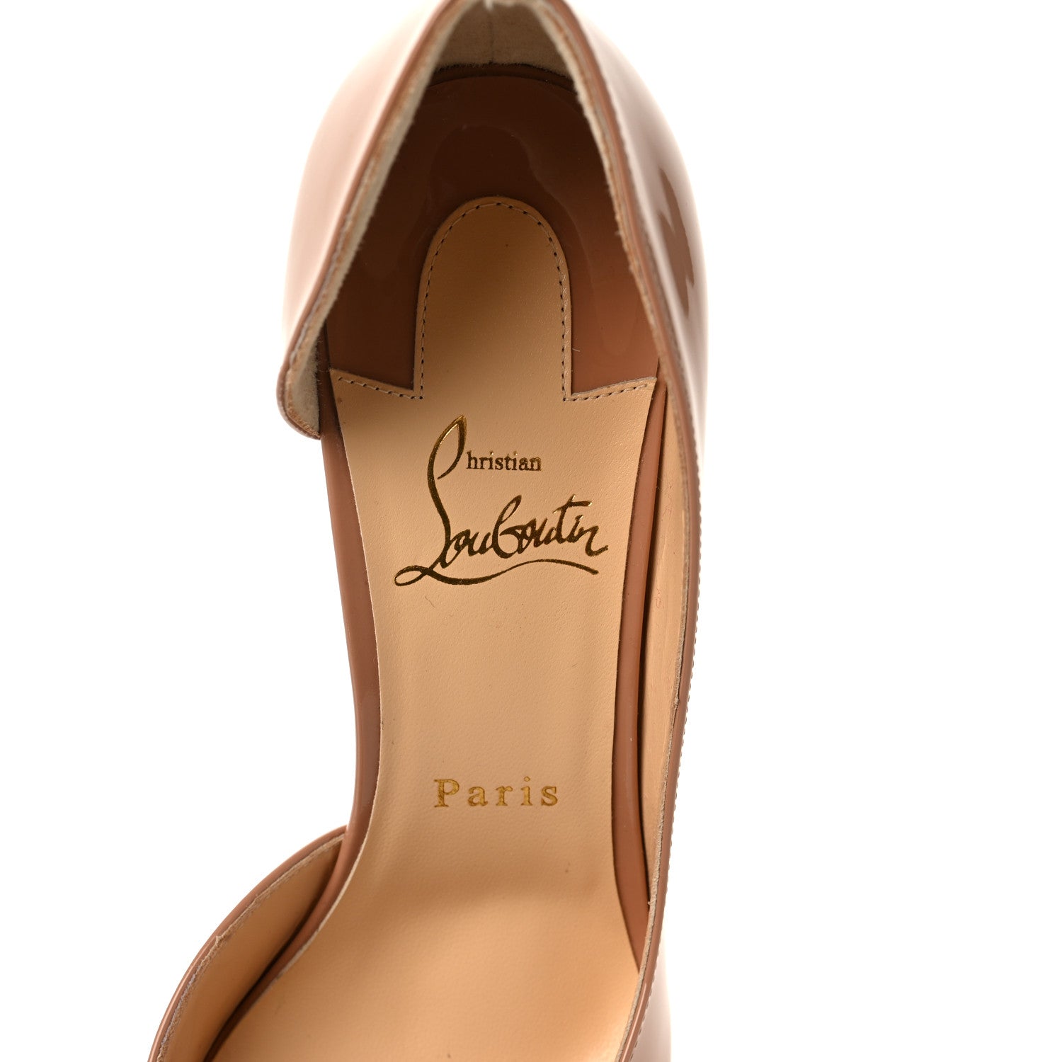Christian Louboutin Patent Iriza 85 Pumps 39.5 Nude 7 of 8