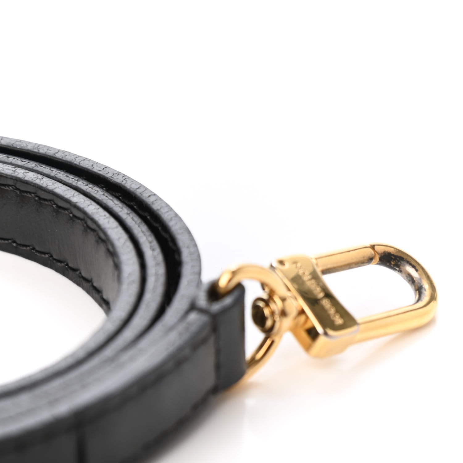 Louis Vuitton Calfskin 12mm Shoulder Strap Black 3 of 3