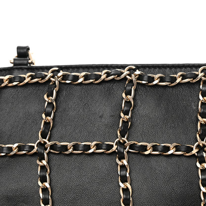 Chanel Lambskin Large Shopping Chain Tote Black 10 of 13