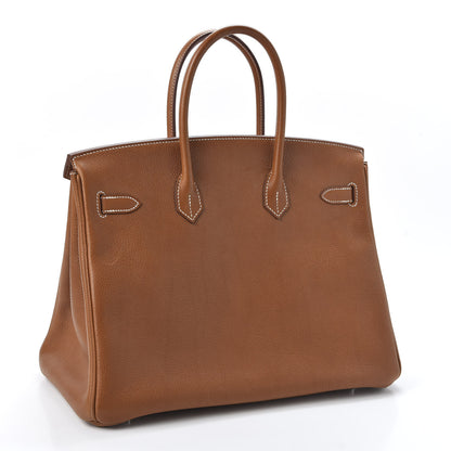 Hermes Natural Barenia Faubourg Birkin 35 Fauve 2 of 13