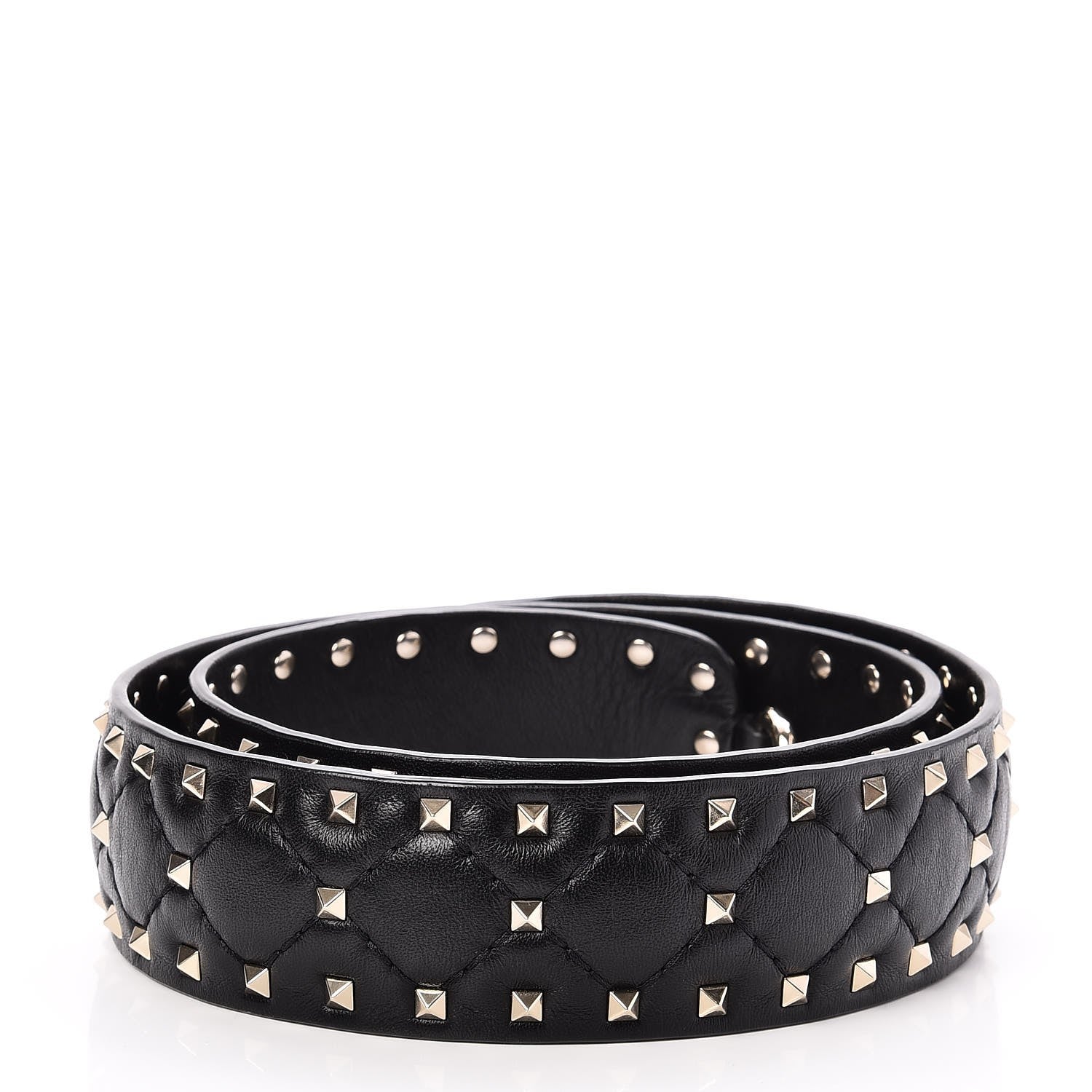 Valentino Garavani Lambskin Rockstud Spike Shoulder Strap Black 2 of 4