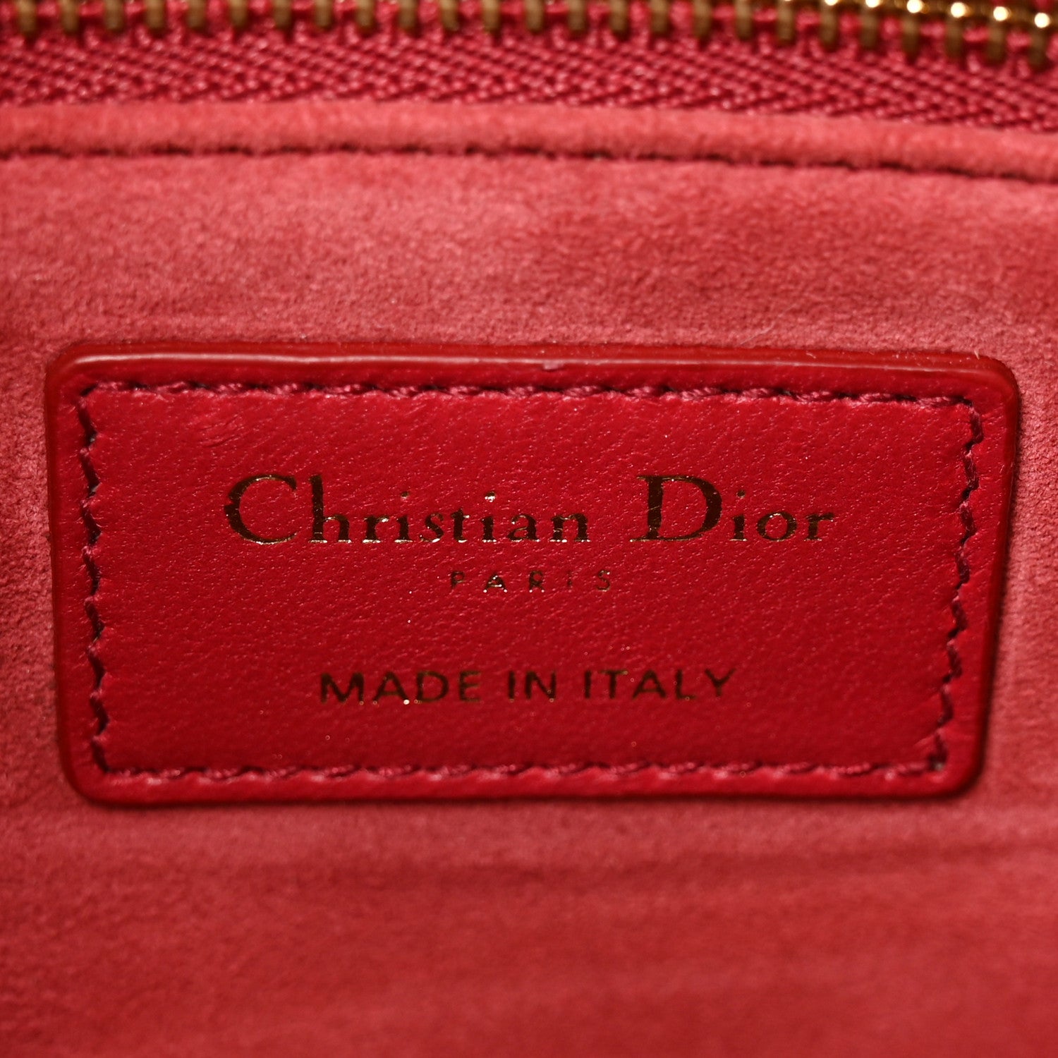 Christian Dior Lambskin Cannage Large Lady Dior Red 6 of 10