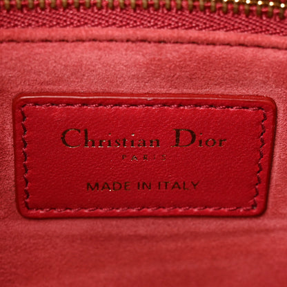 Christian Dior Lambskin Cannage Large Lady Dior Red 6 of 10