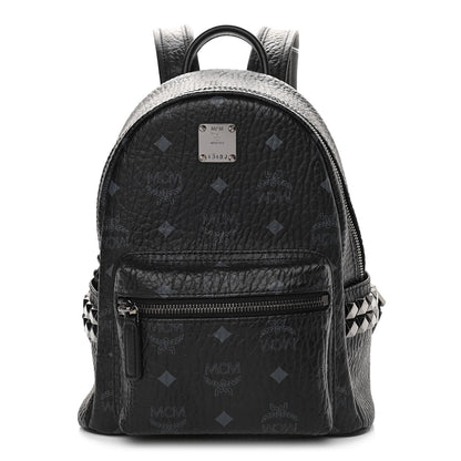 MCM Visetos Side Stud Mini Stark Backpack Black 1 of 9