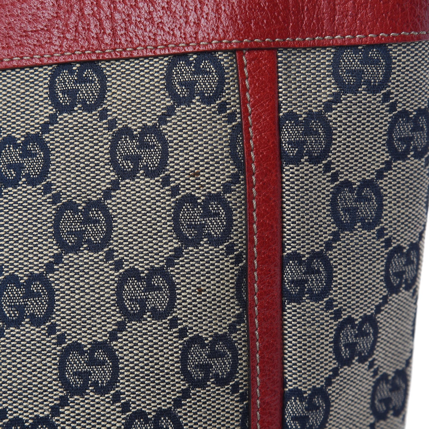 Monogram Abbey Small Tote Navy Red