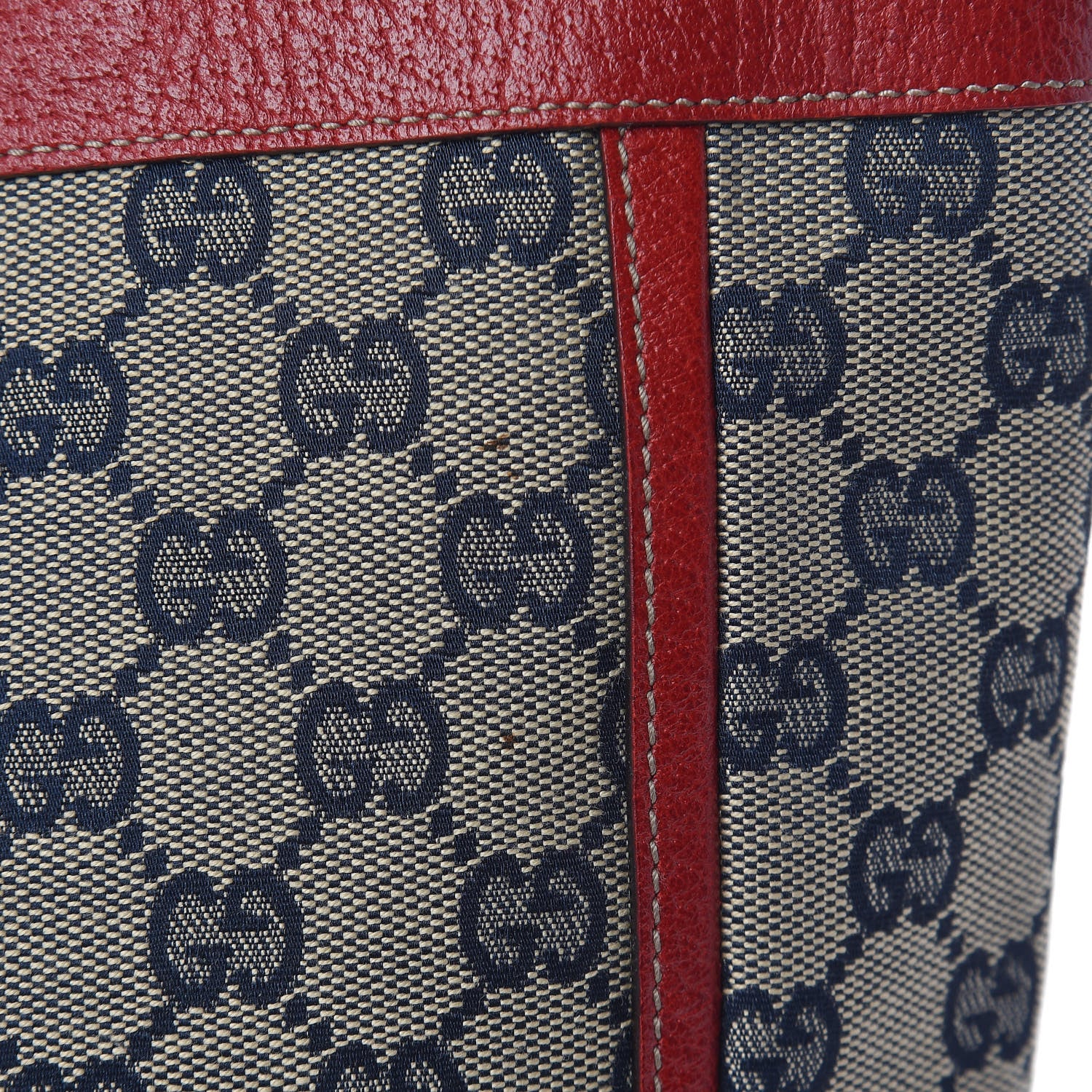 Gucci Monogram Abbey Small Tote Navy Red 11 of 11