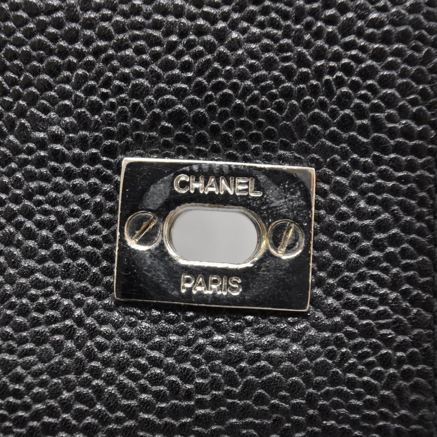 Caviar Flap Shoulder Bag Black SHW