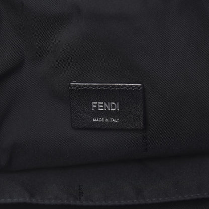 Fendi Nylon Vitello Faces Vocabulary Drawstring Backpack Black 5 of 10
