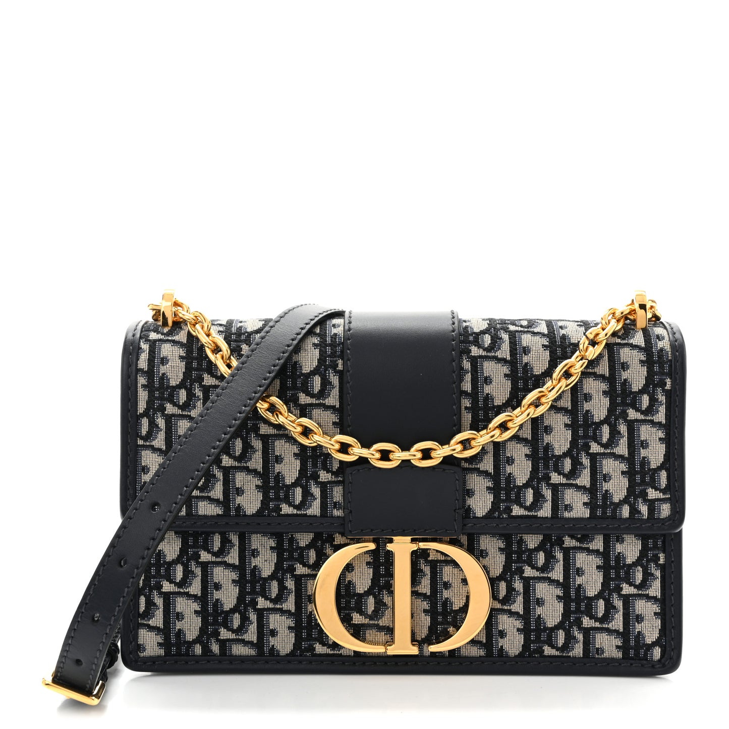 Oblique 30 Montaigne Chain Flap Bag Blue