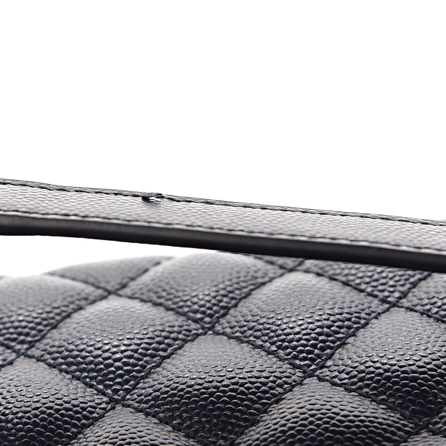 Grain De Poudre Mixed Matelasse Large Triquilt Monogram Satchel Deep Marine