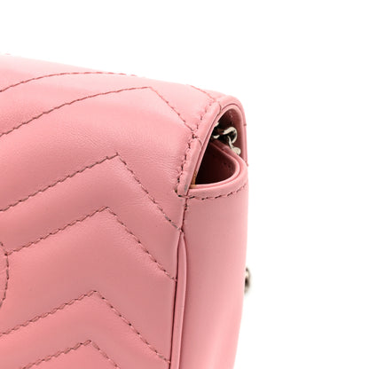 Gucci Calfskin Matelasse Super Mini GG Marmont Shoulder Bag Wild Rose 12 of 12