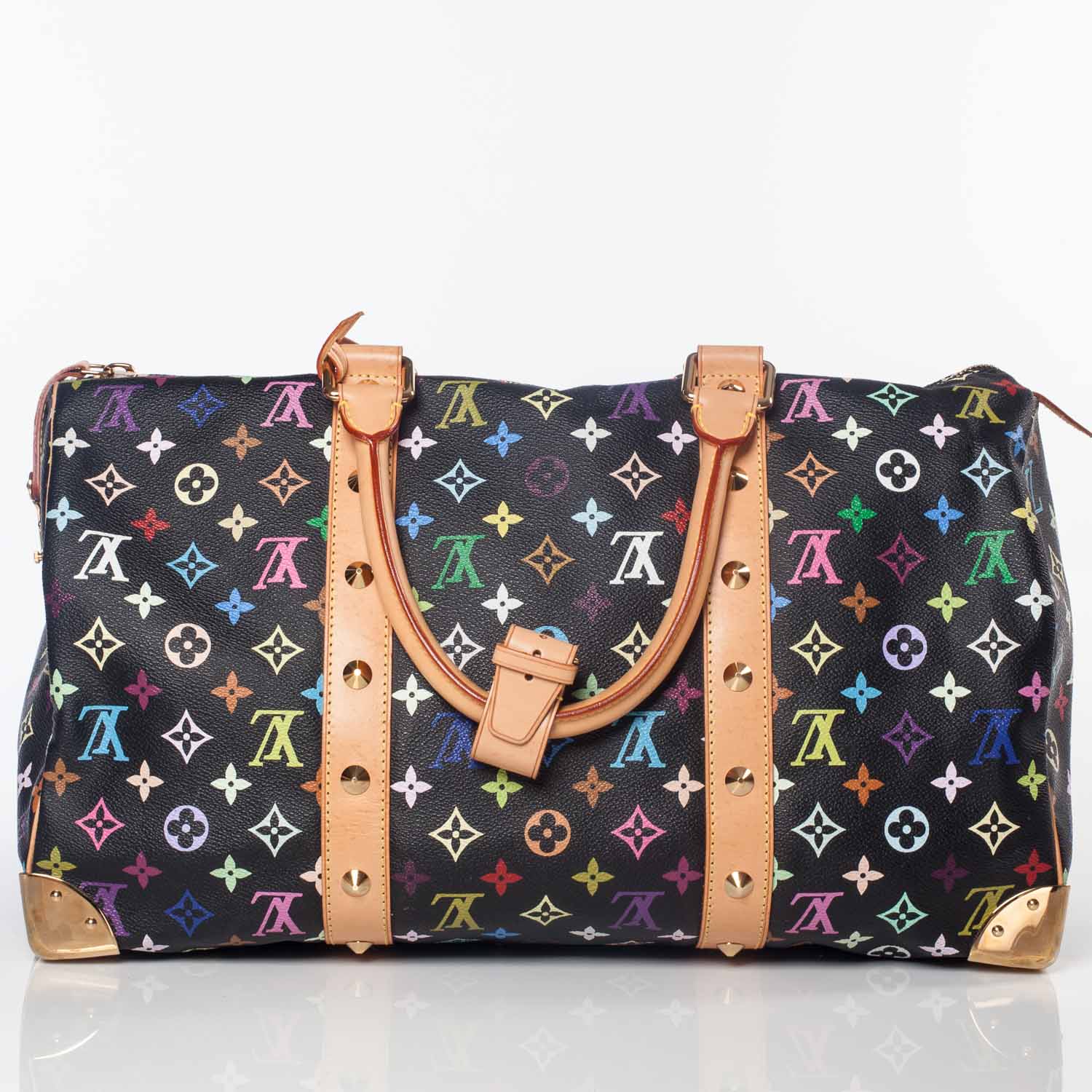 Louis Vuitton Monogram Multicolor Keepall 45 Black 3 of 10