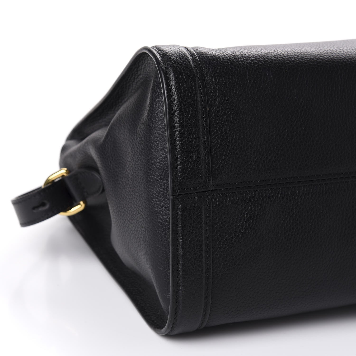 Alexander McQueen Pebbled Calfskin Small Skull Padlock Zip Around Tote Black 6 of 11