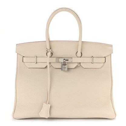 Hermes Taurillon Clemence Birkin 35 Craie 1 of 10