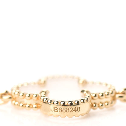 Van Cleef & Arpels 18K Yellow Gold Rock Crystal 5 Motifs Vintage Alhambra Bracelet 6 of 7