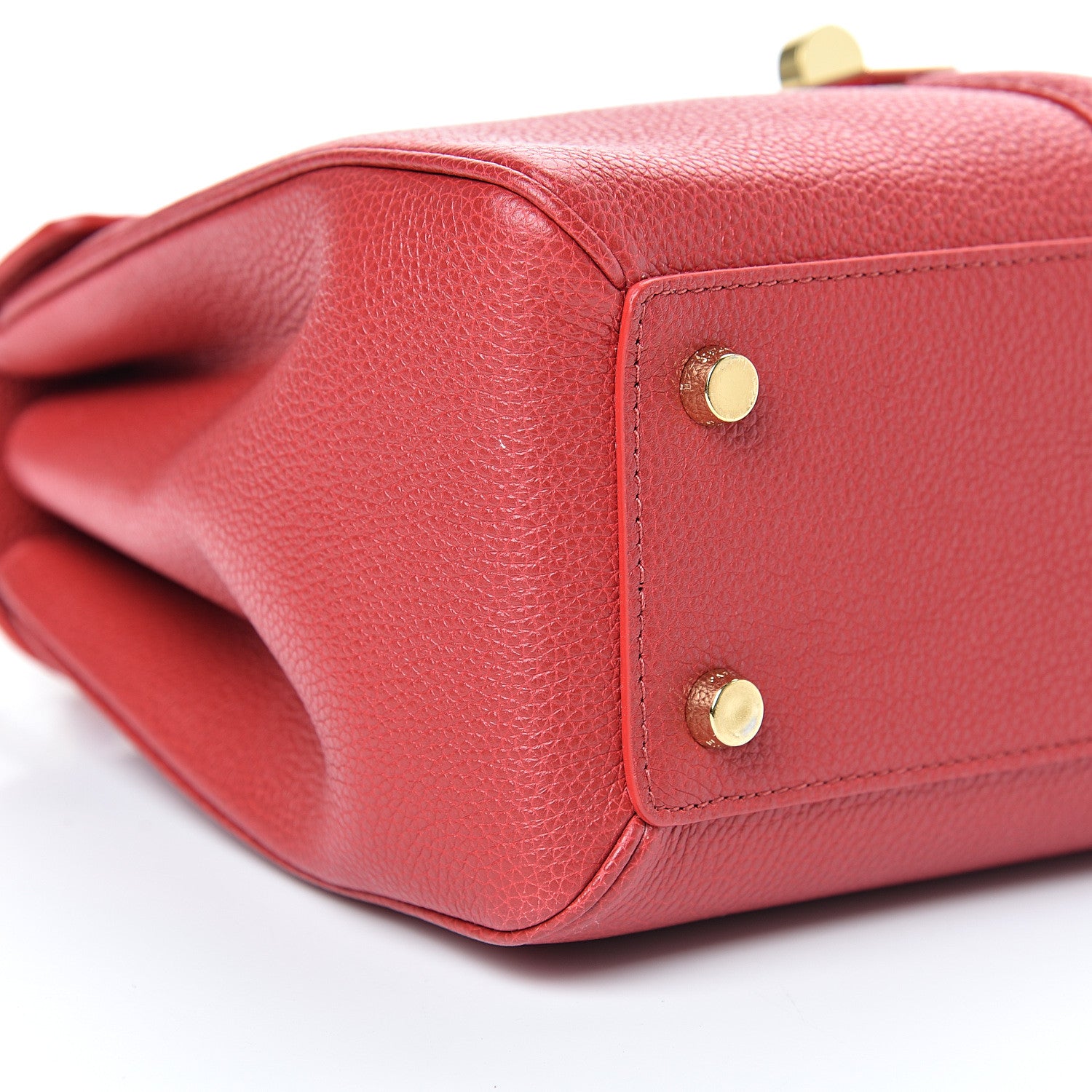 Celine Grained Calfskin Small 16 Top Handle Bag Red 8 of 10