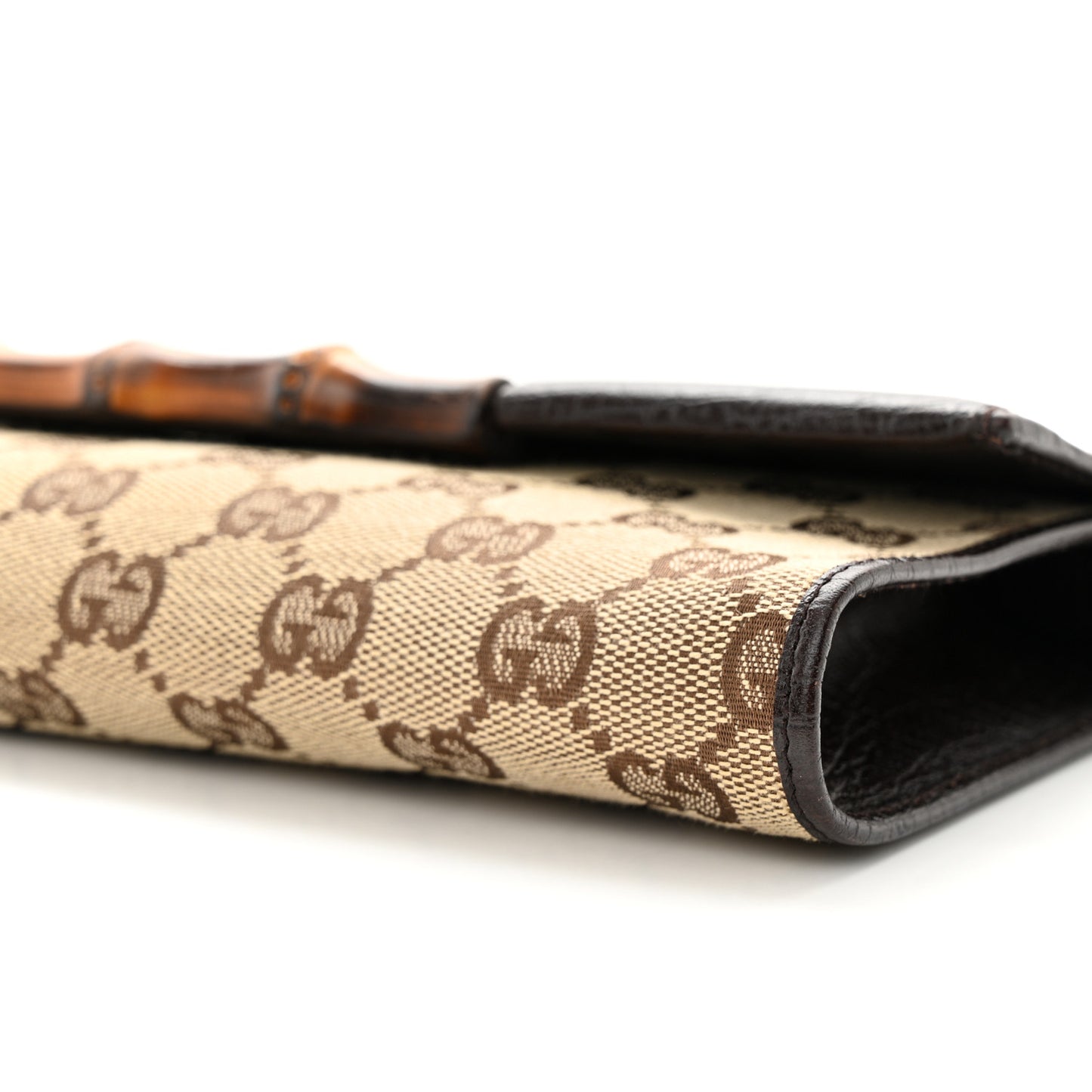 Monogram Bamboo Bar Clutch Dark Brown