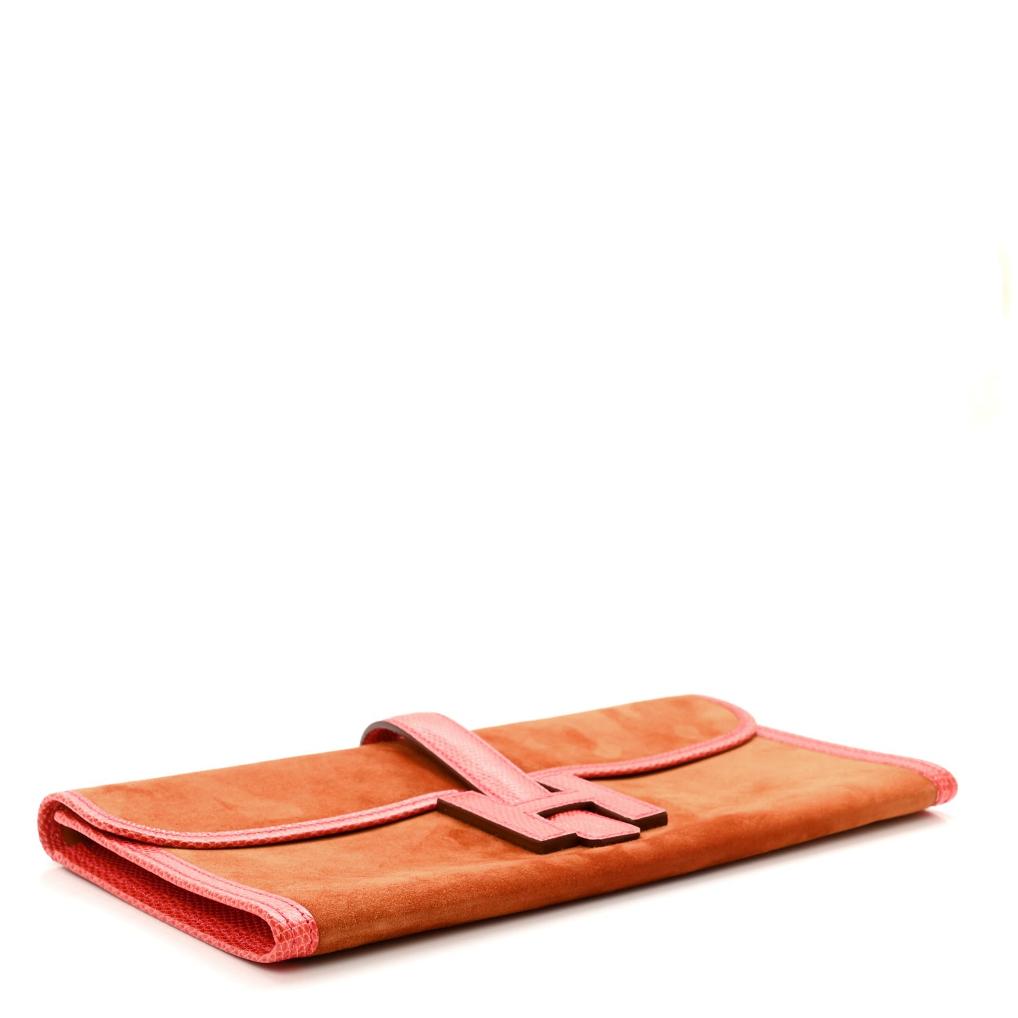 Veau Doblis Lizard Jige Elan 29 Clutch Orange Sanguine