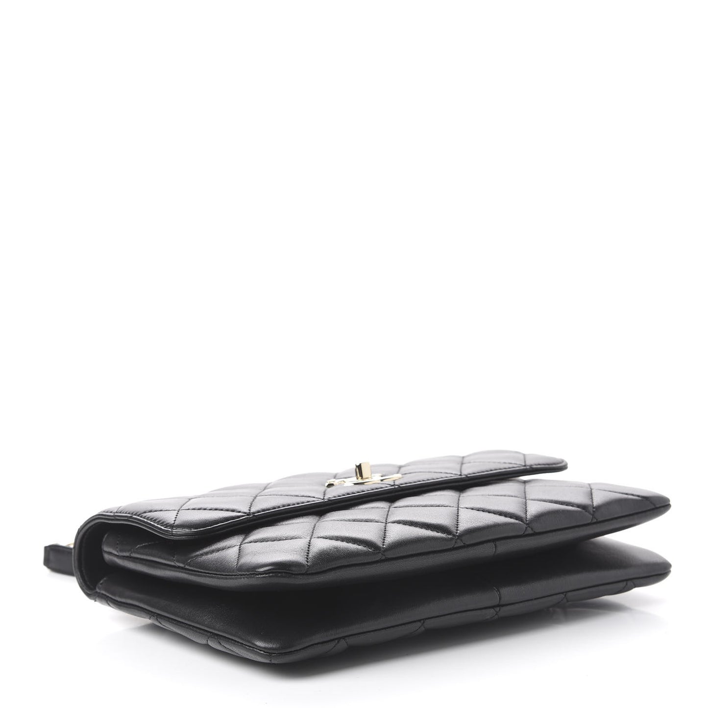 Lambskin Quilted Medium Trendy CC Flap Black