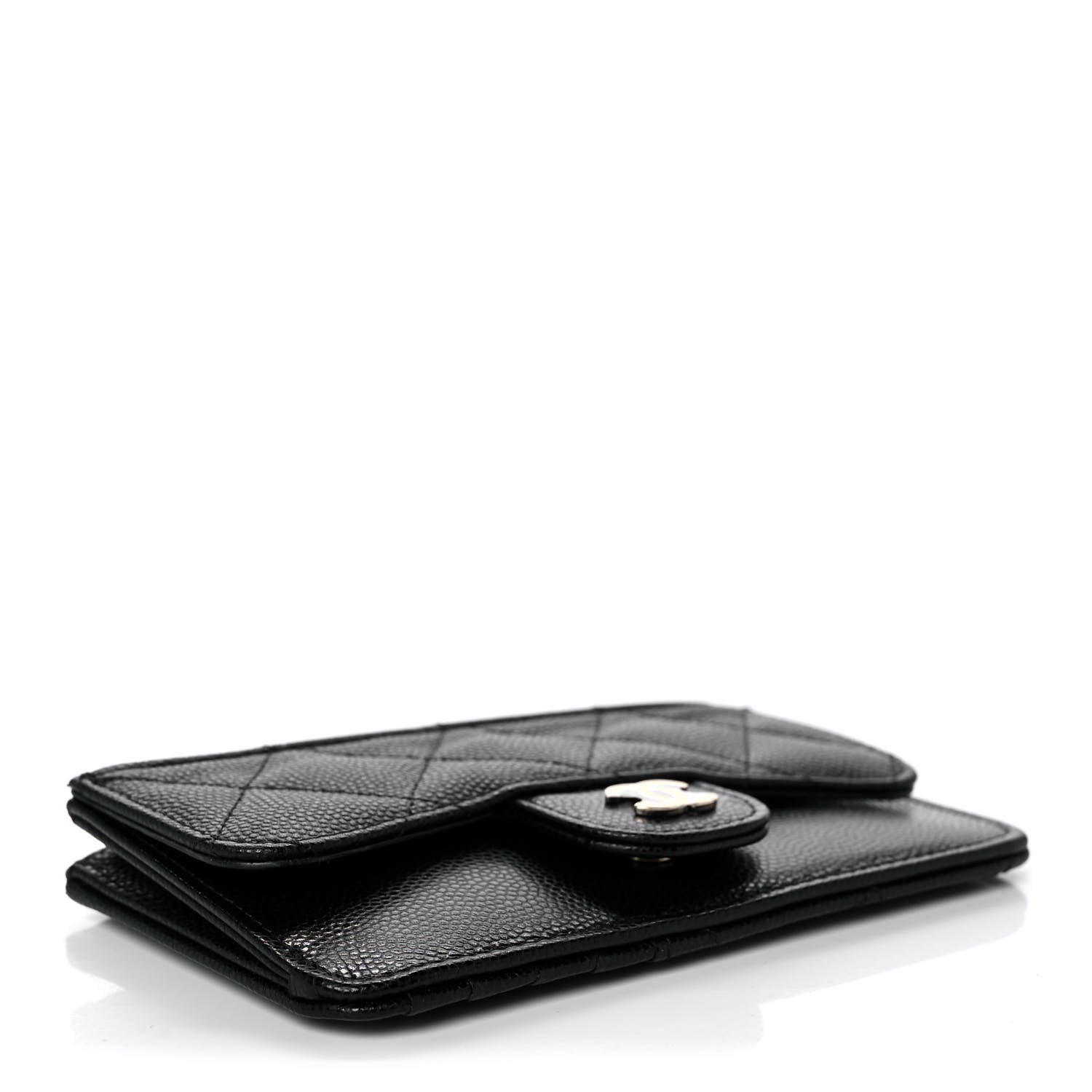 Chanel Caviar Quilted Flap Zip Card Holder Black 4 of 11